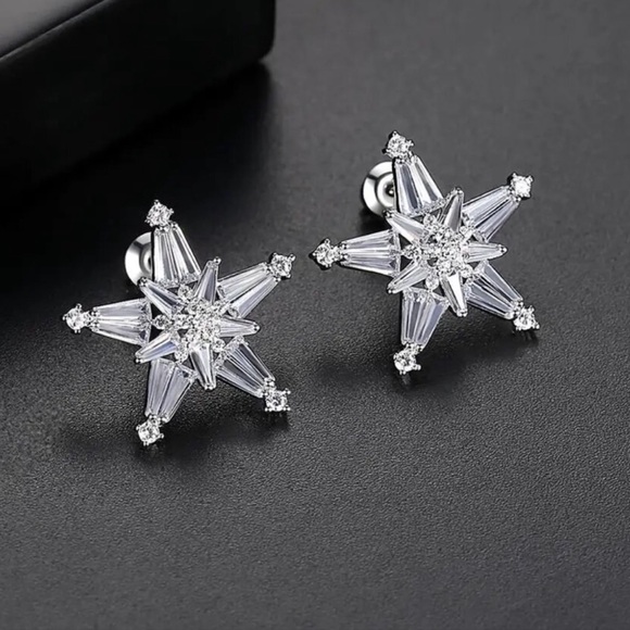 Swarovski Crystals Star Necklace Earrings Set - Picture 6 of 7